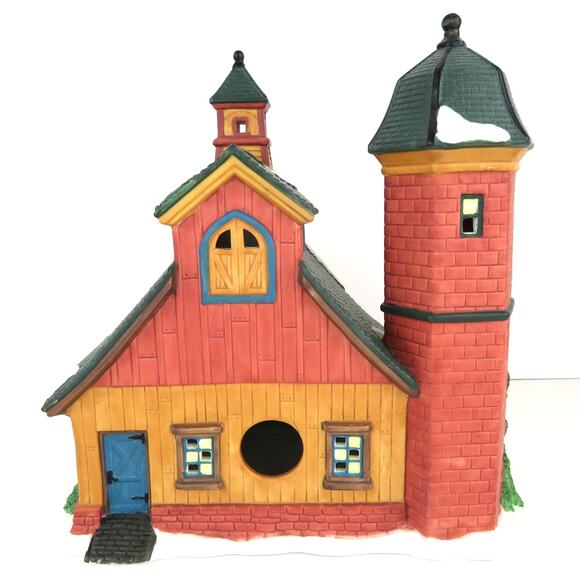 Holiday Time Oak Brooke Antiques Porcelain Lighted Building Village House 2000 - Picture 5 of 14